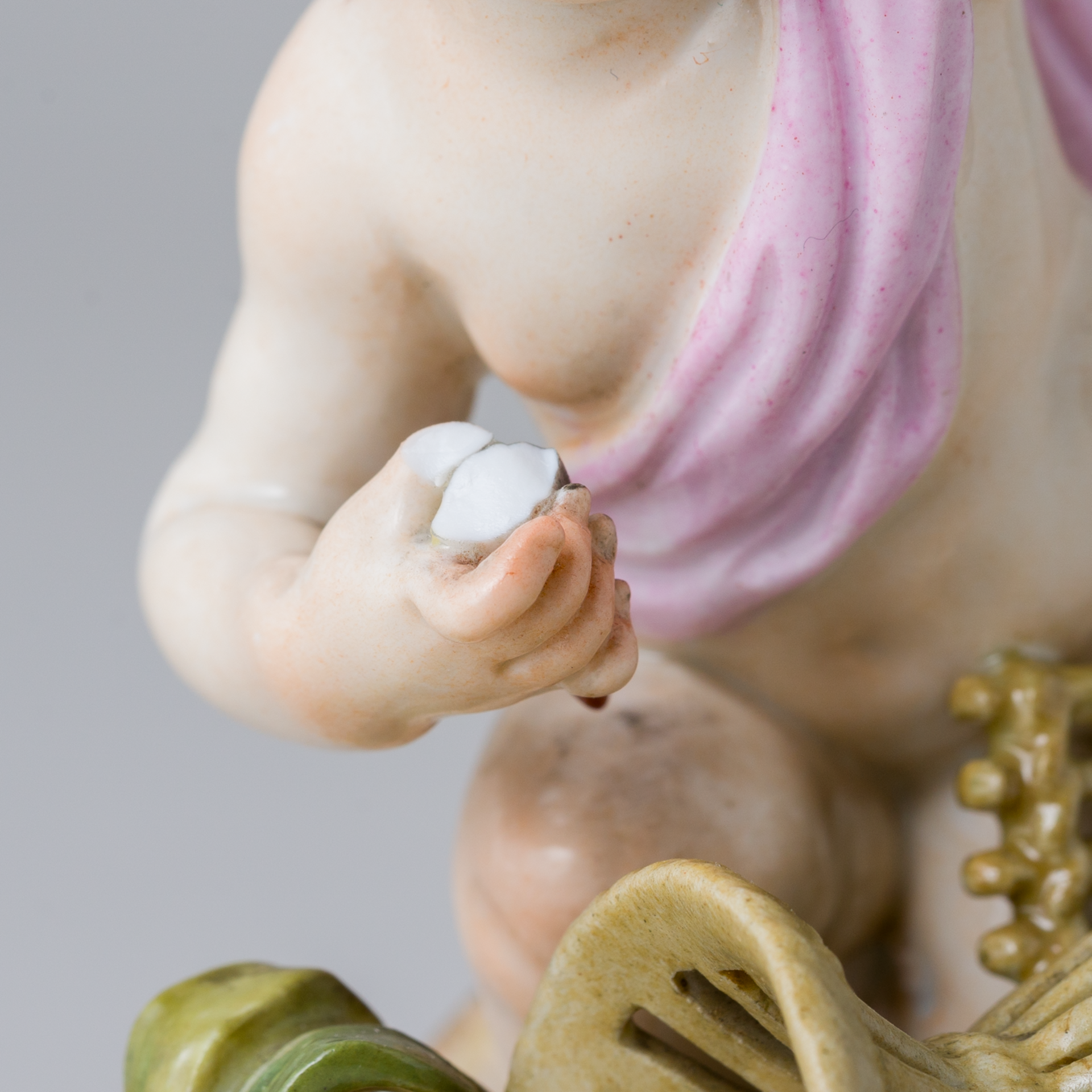 Meissen Figur Putto Keandler Kind Reuse Fische Allegorie Wasser 1. Wahl Knaufzeit - Bild 7 aus 12