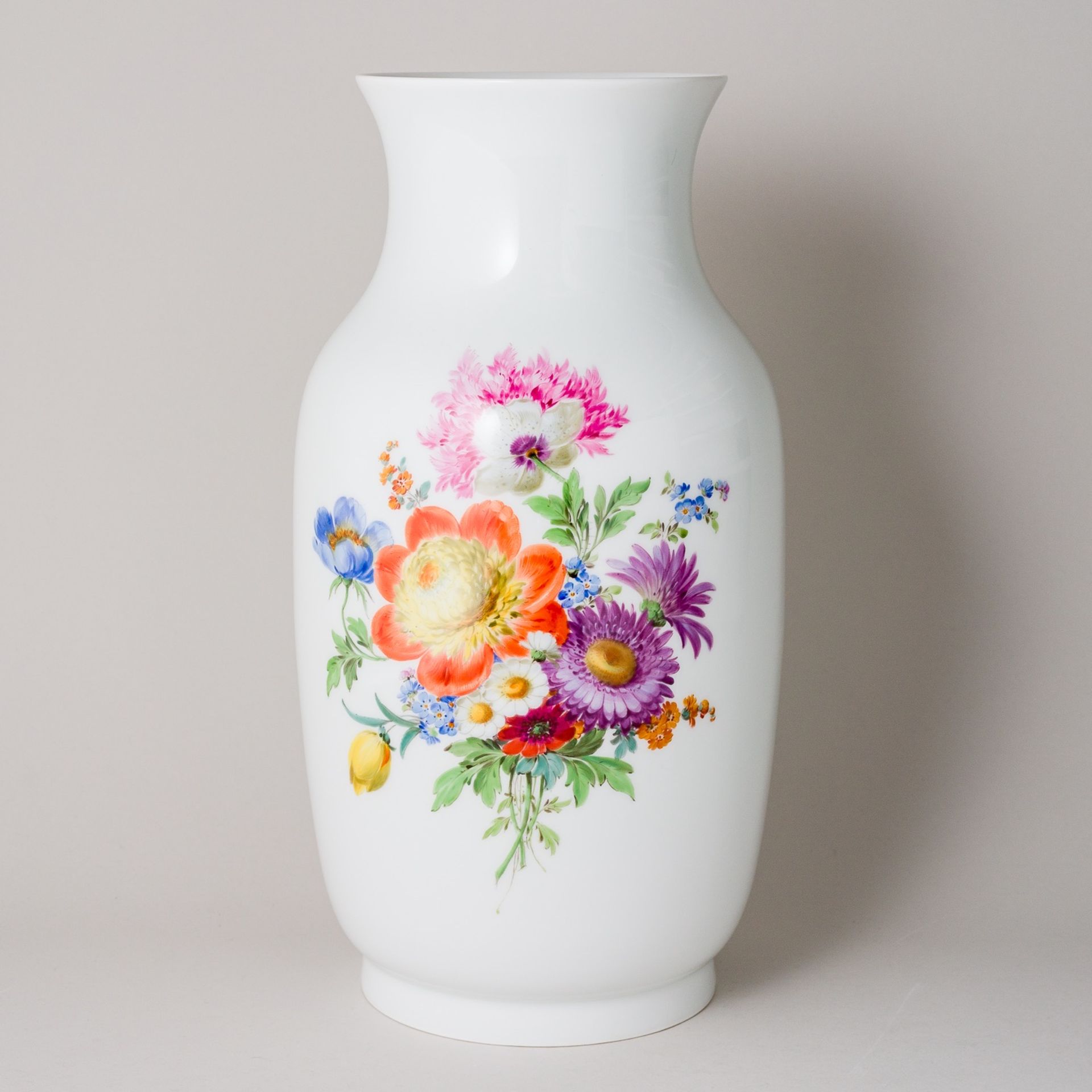 Meissen Große Vase Bunte Blume Bukett 4. Wahl nach 1934 - Bild 3 aus 6