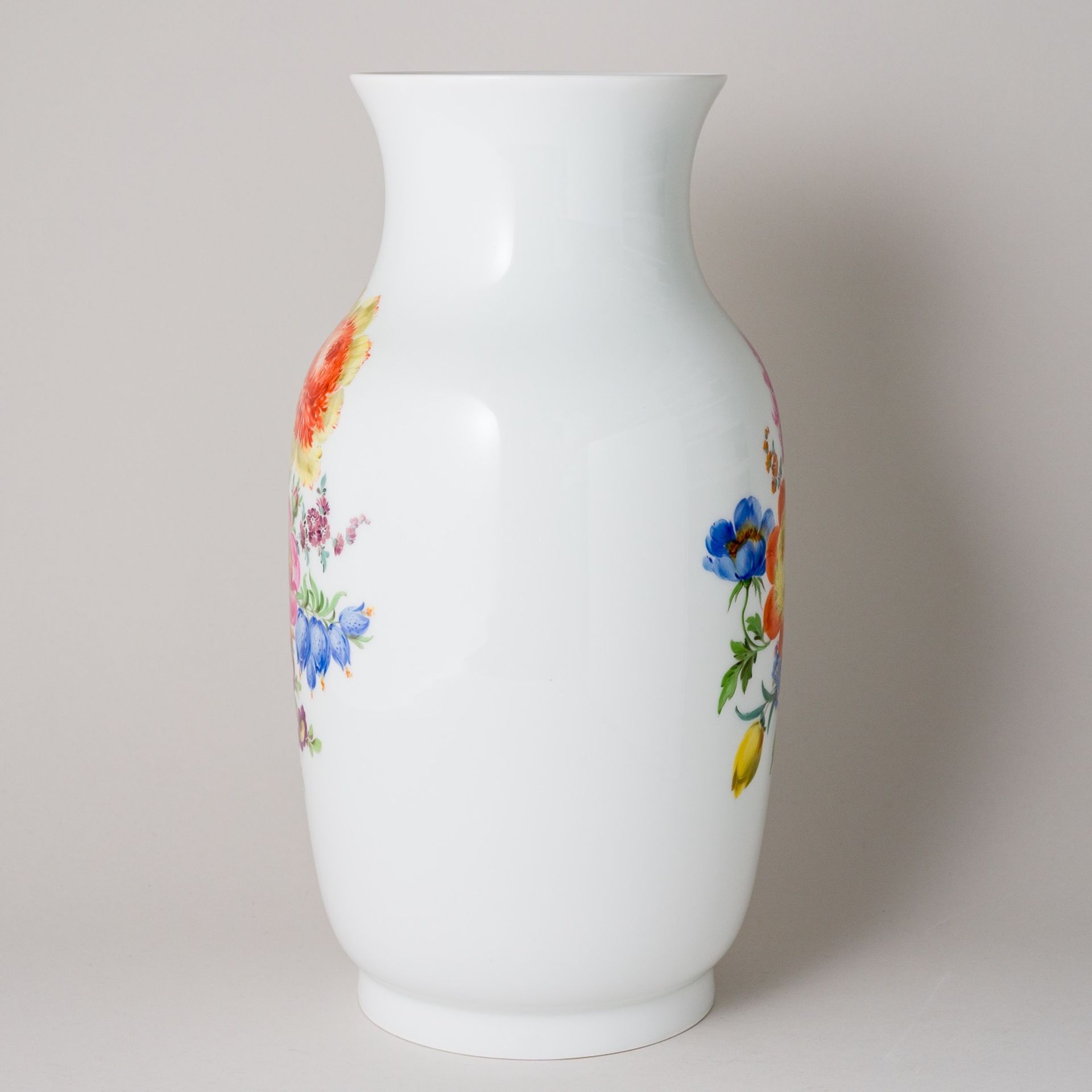 Meissen Große Vase Bunte Blume Bukett 4. Wahl nach 1934 - Bild 4 aus 6
