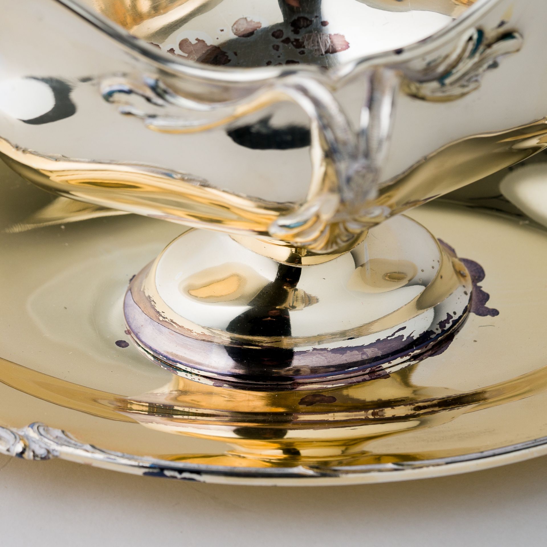 Silber Sauciere vergoldet Freytag 564 g 800er Silber - Bild 7 aus 8