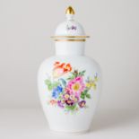 Meissen Deckelvase Bunte Blume Bukett 23 cm 1. Wahl Neuwertig