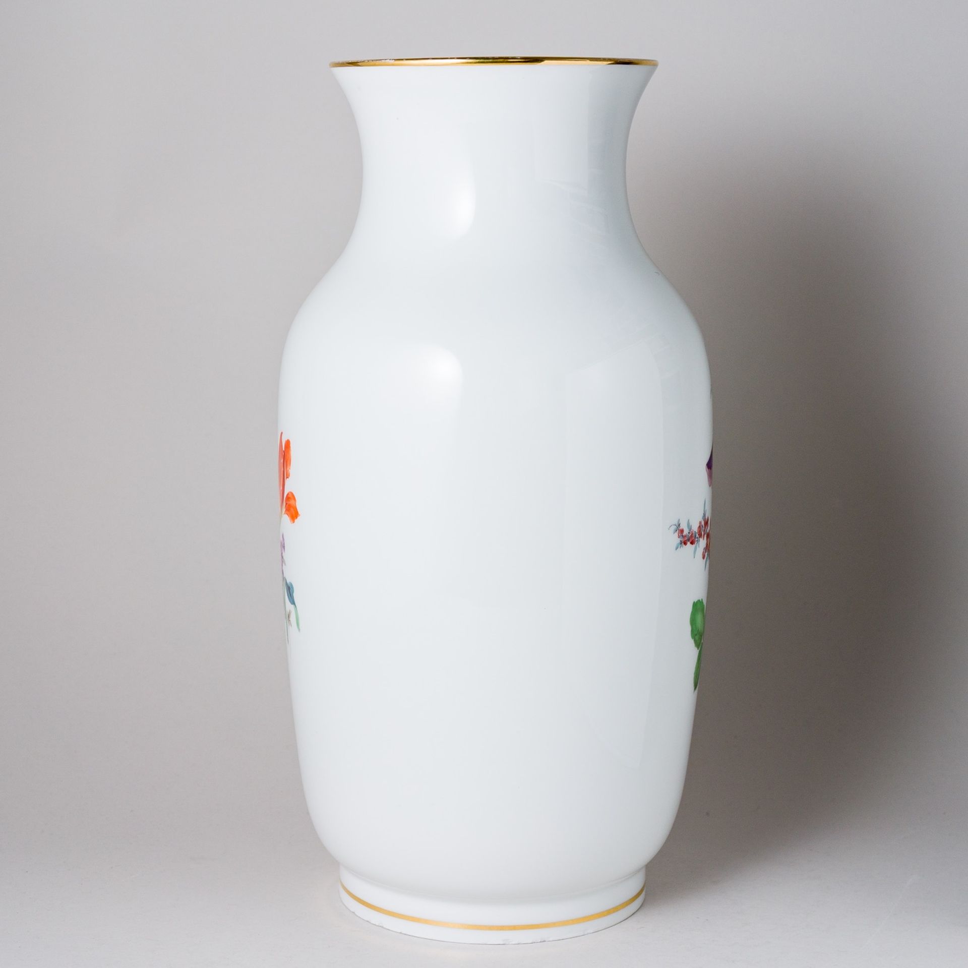 Meissen Große Vase Bunte Blume Bukett 36 cm 1. Wahl - Bild 4 aus 7