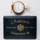 J. Assmann Glashütte Taschenuhr 750er Gold, Mauthe & Co Buenos Aires