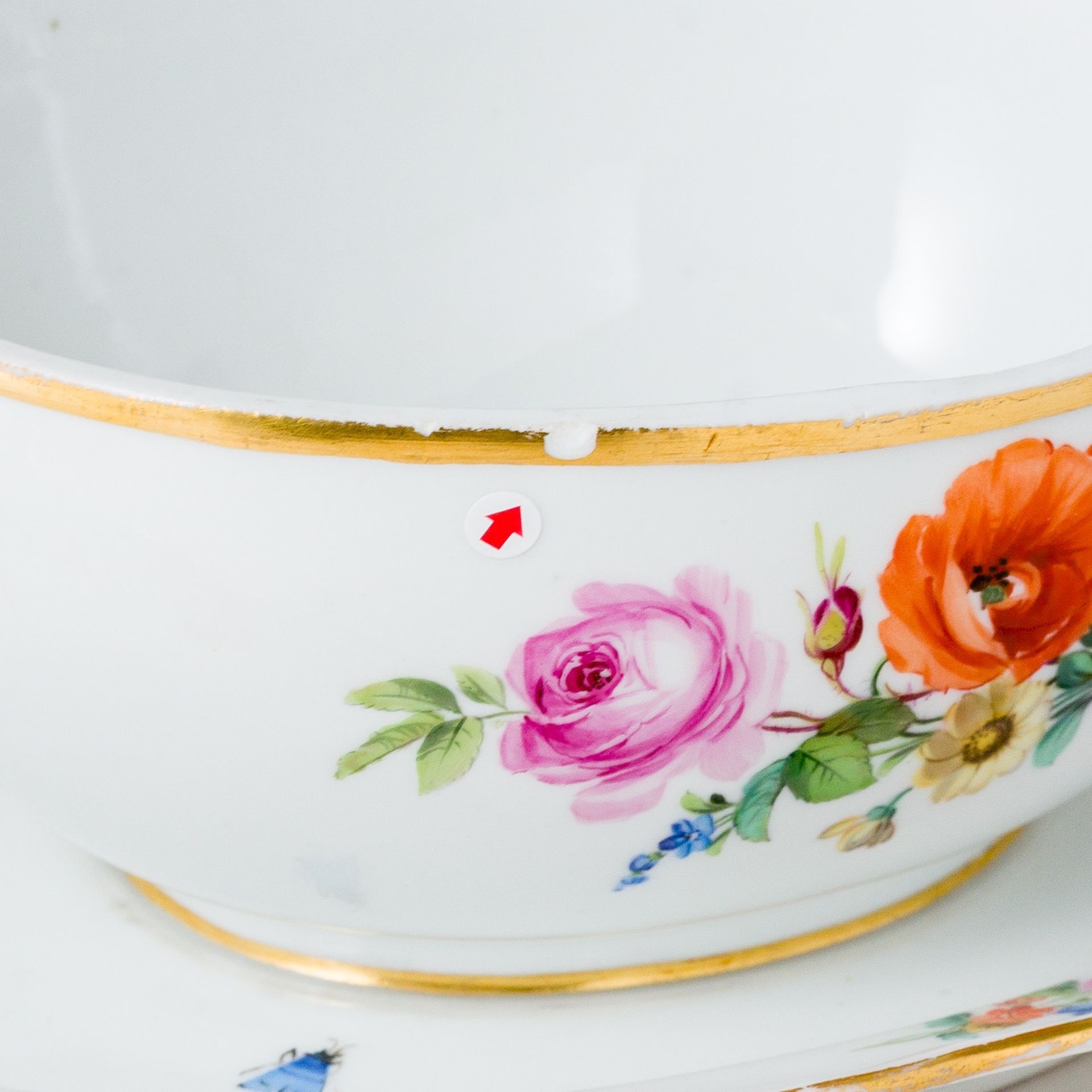 Meissen Speiseservice 24 Teile Bunte Blume Bukett 1. Wahl Knaufzeit - Image 11 of 25