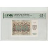 Lithuania, 100 Talonas, 1991 year, PMG 65