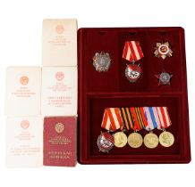 Collection of 5 Orders nd 4 Medals in the Box