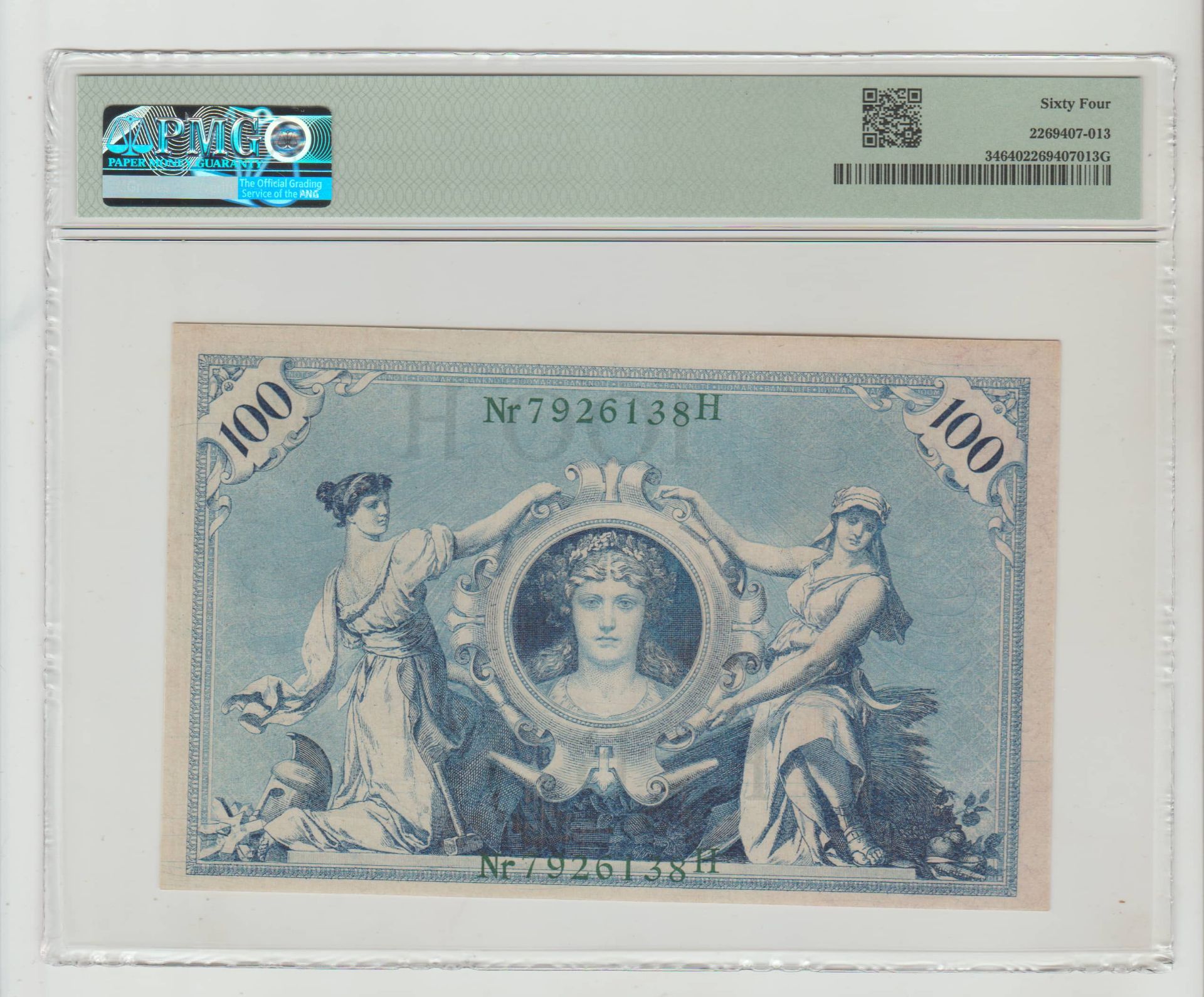 Germany, 100 Mark, 1908 year, PMG 64 - Image 2 of 2