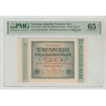 Germany, 20 Milliarden Mark, 1923 year, PMG 65