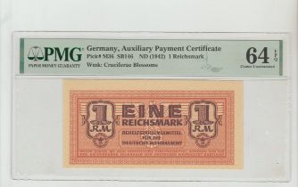 Germany, 1 Reichsmark, 1942 year, PMG 64