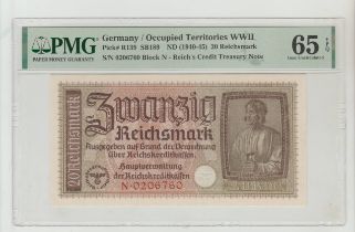 Germany, 20 Reichsmark, 1940 year, PMG 65