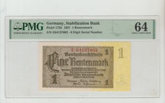 Germany, 1 Reichsmark, 1937 year, PMG 64