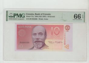 Estonia, 10 Krooni, 1994 year, PMG 66