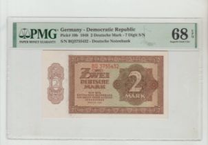 Germany, 2 Deutsche Mark, 1948 year, PMG 68