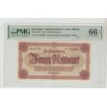 Germany, 20 Reichsmark, 1945 year, PMG 66