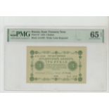 Russia, 3 Roubles, 1918 year, PMG 65