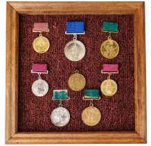 Framed Collection of 8 Medals