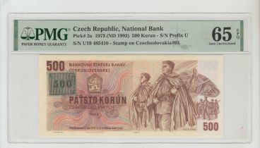 Czech Republic, 500 Korun, 1973 year, PMG 65