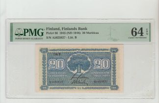Finland, 20 Markkaa, 1945 year, PMG 64
