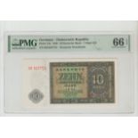 Germany, 10 Deutsche Mark, 1948 year, PMG 67