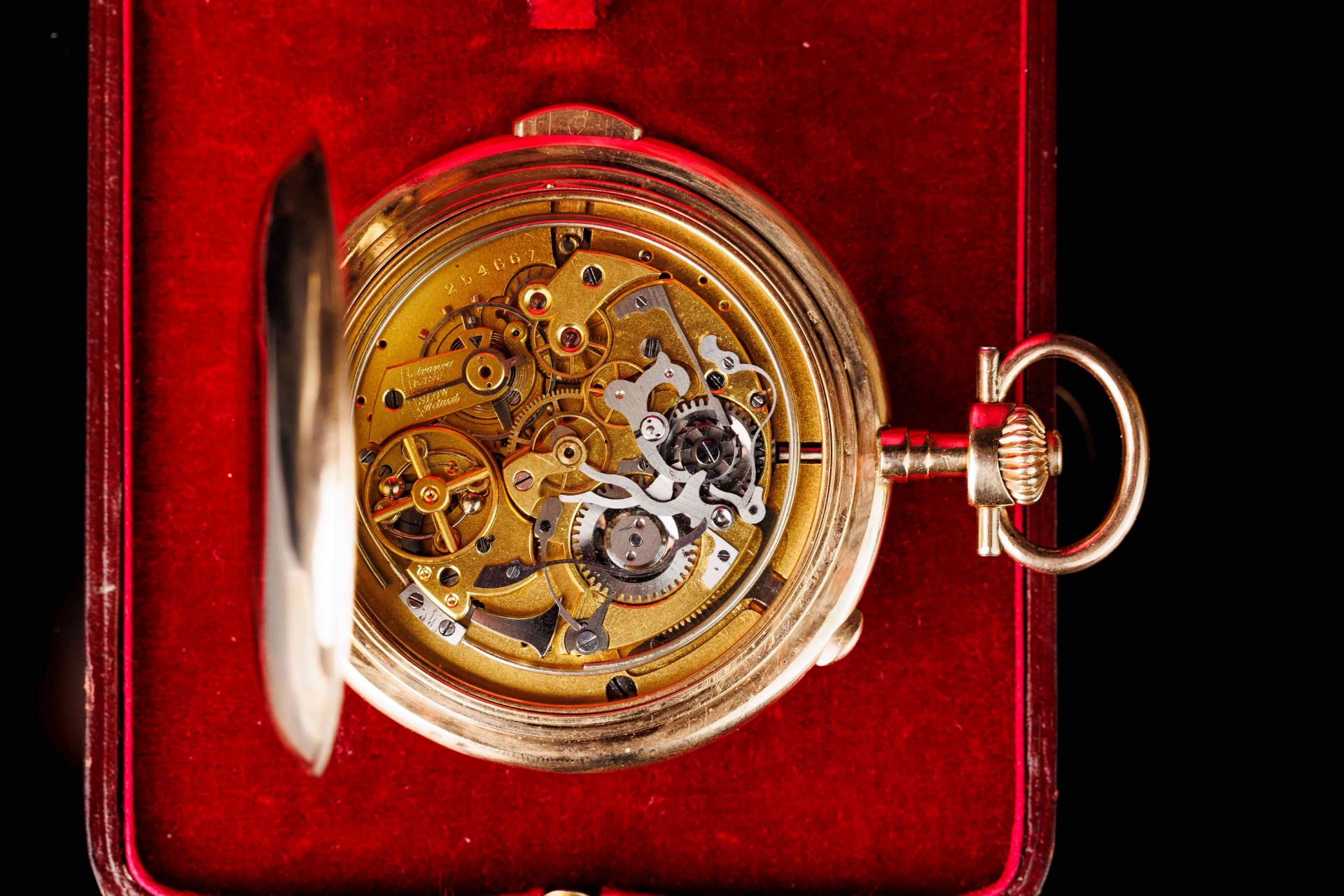 Antique Gold Pocket Watch with Chime in a Case. Geneva. Switzerland. - Image 7 of 9