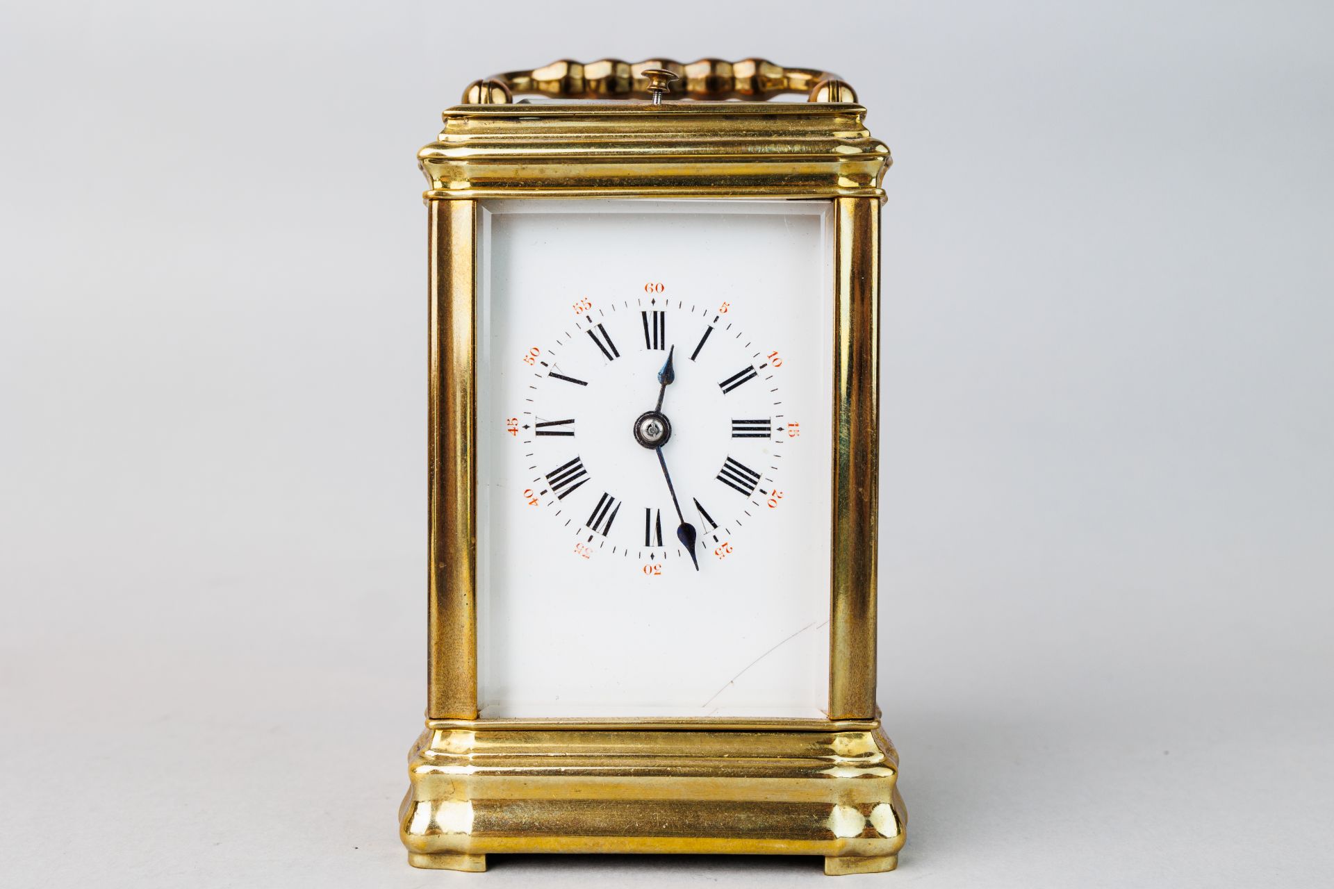 Miniature brass carriage clock in case - Bild 20 aus 21