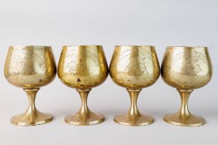 Set of 4 Silver Plated Goblets