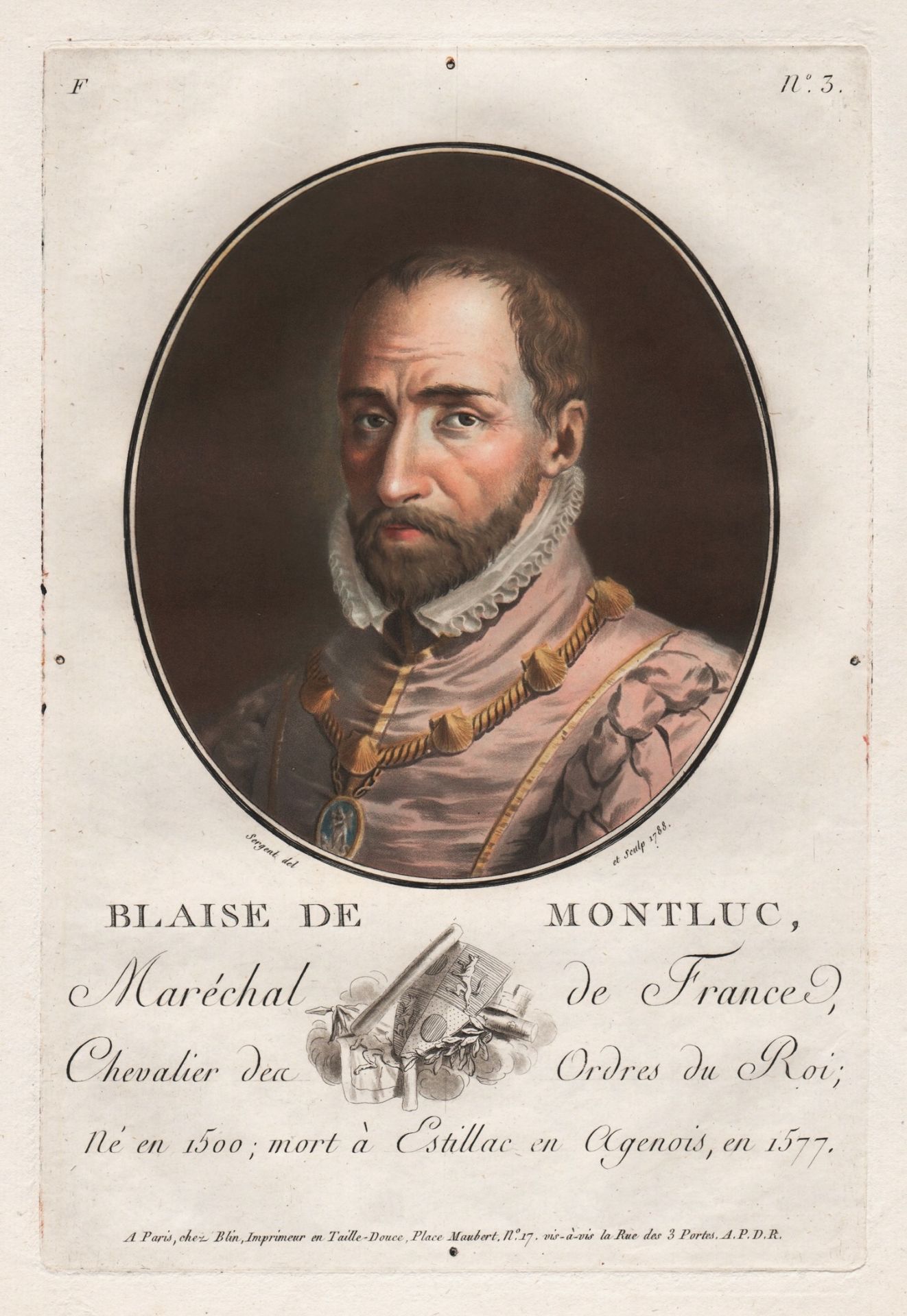 "Blaise de Montluc, Marechal de France." - Blaise de Monluc (c.1502-1577) Lasseran-Massencome