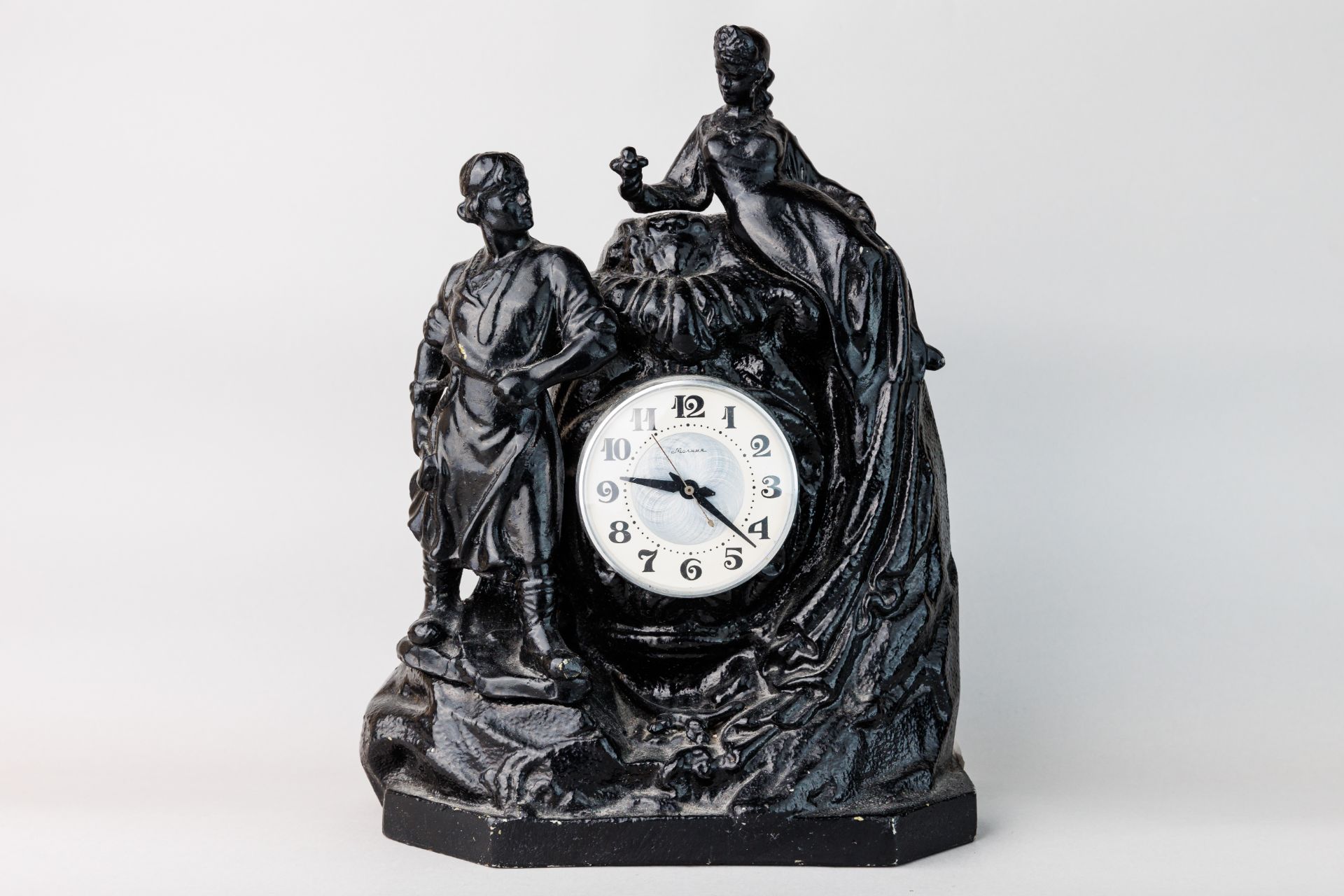 Mechanical Table Clock "Mistress of Copper Mountain and Danila Master"