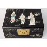 Vintage Japanese Black Jewelry box