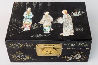 Vintage Japanese Black Jewelry box