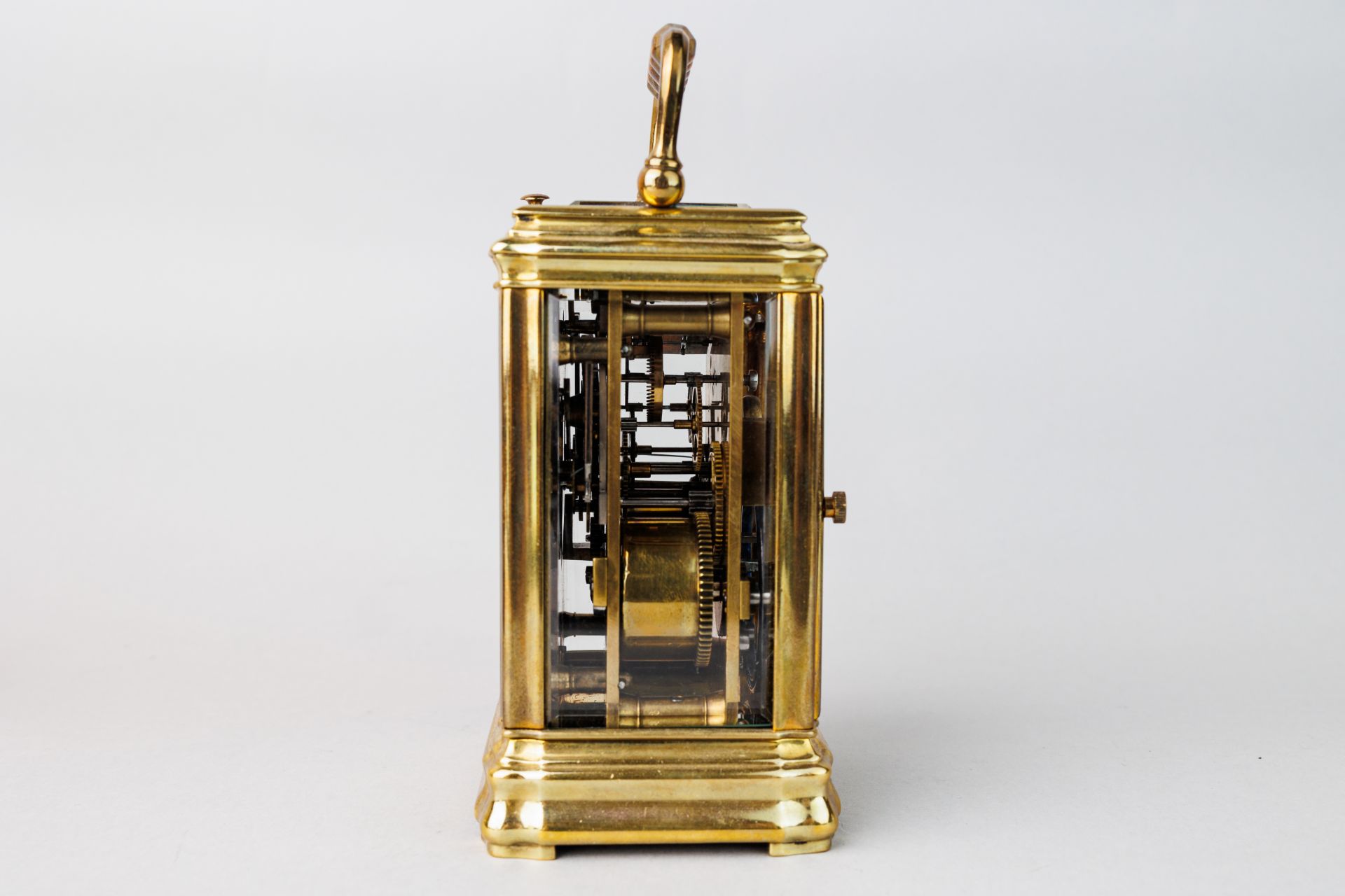 Miniature brass carriage clock in case - Bild 16 aus 21