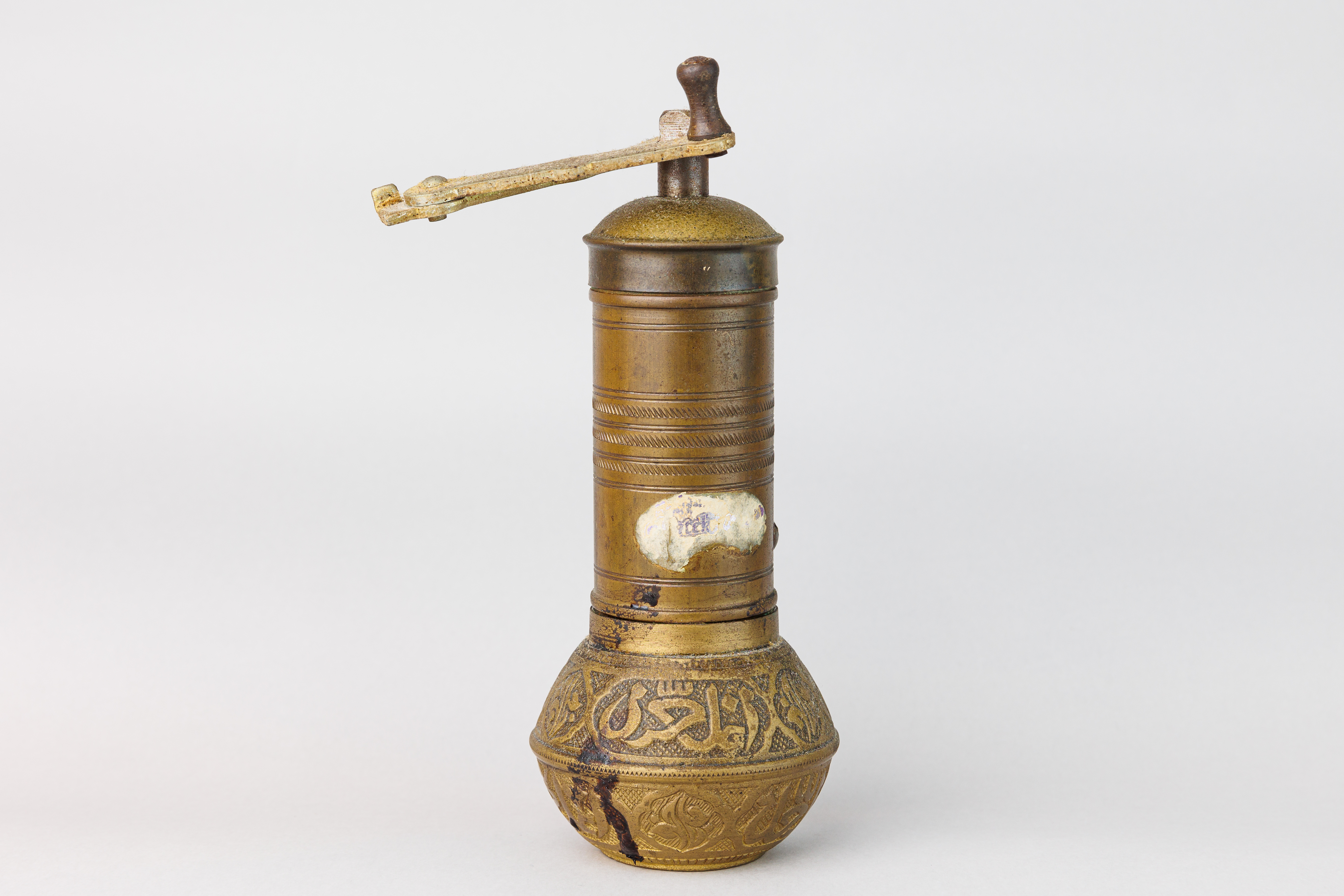 Antique manual bronze coffee grinder - Image 3 of 6