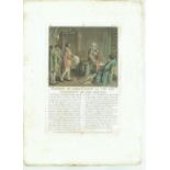 17th Old Print Antique Color Gravure Jean Hennuyer Bishop Lisieux Hugenots 1788