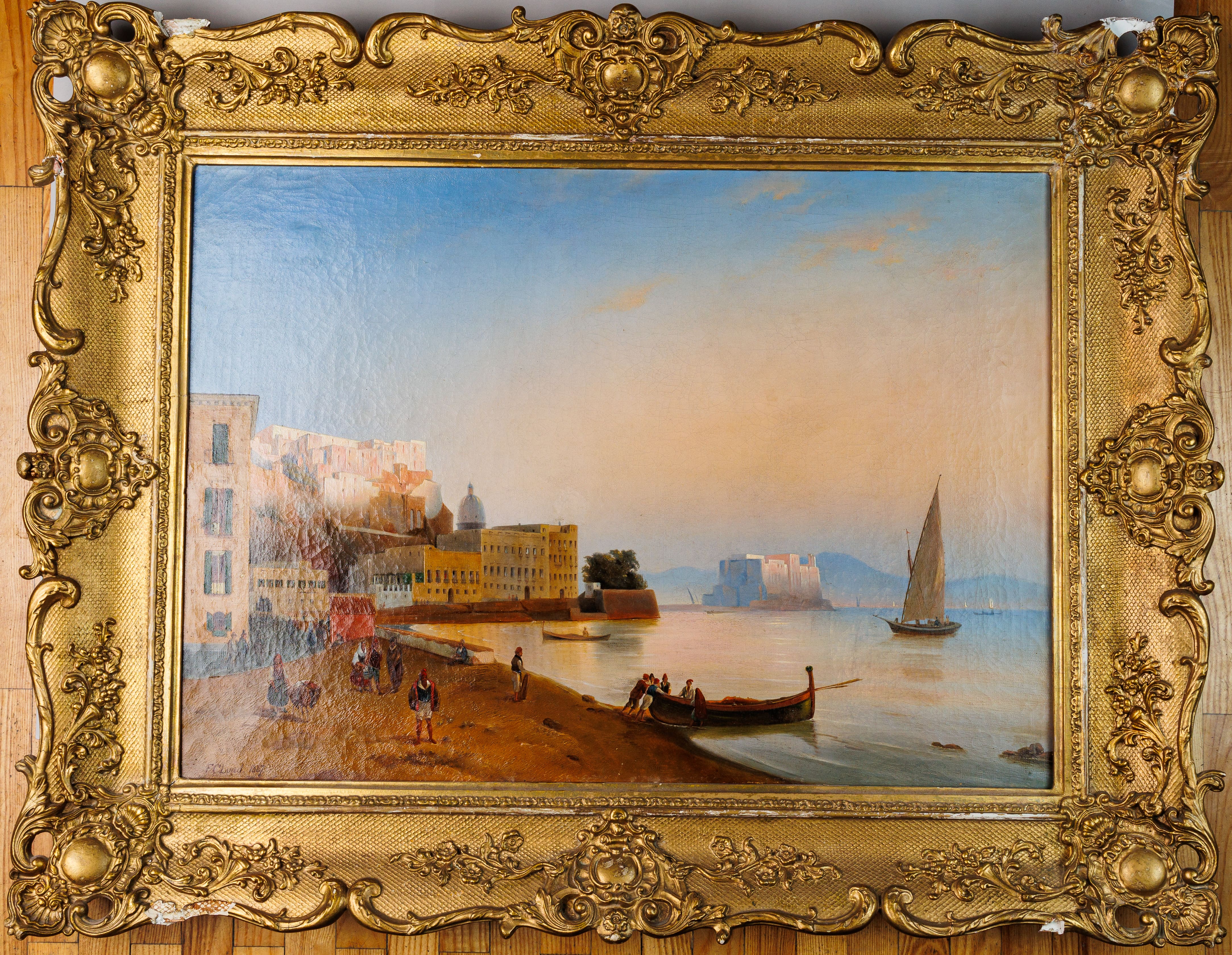 The Paint in the frame "City by the sea Pulivali" - Image 7 of 7