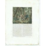 17th Old Print Antique Original Color Gravure Marguerite D'anjou Son Saved 1787