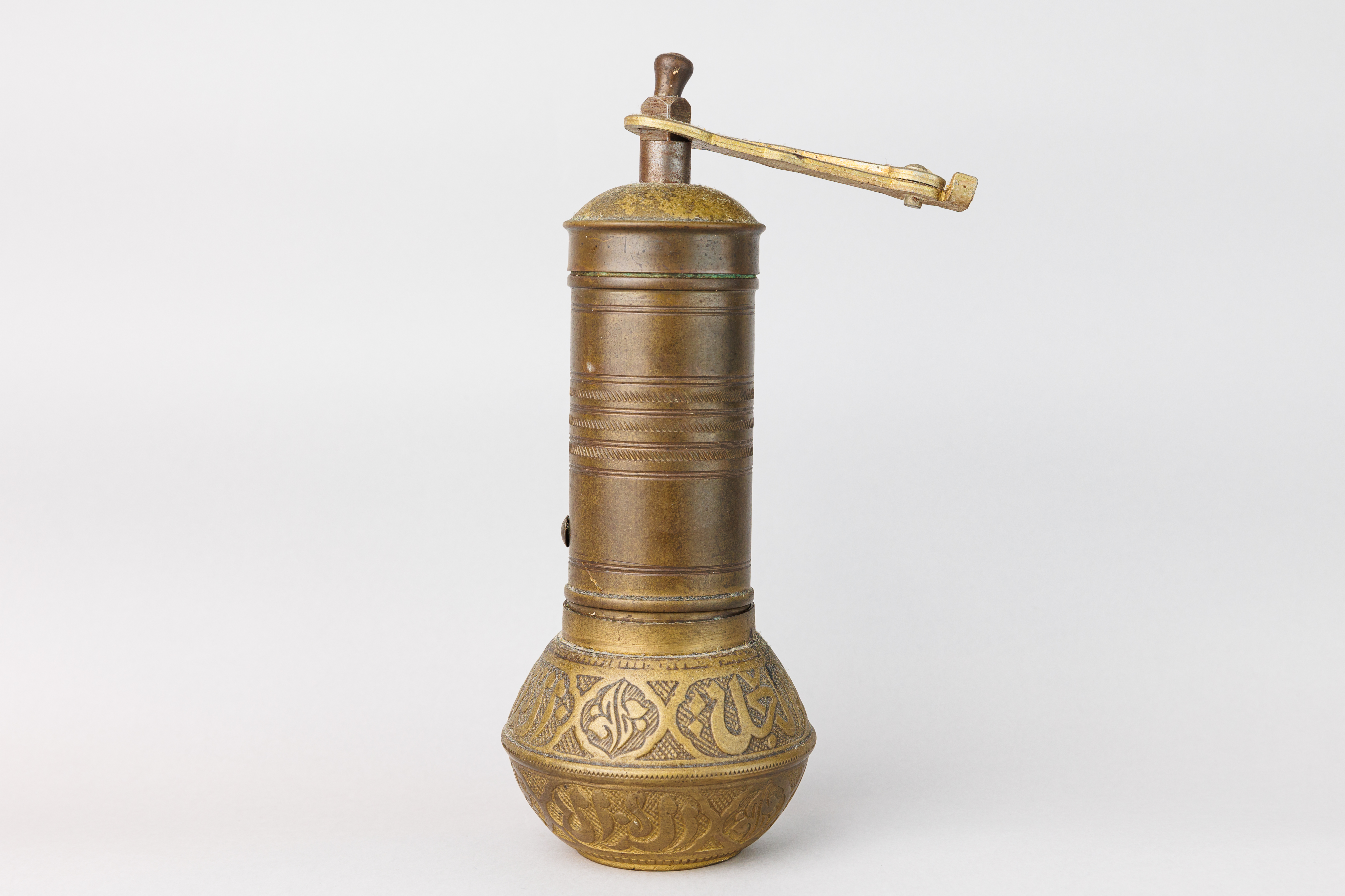 Antique manual bronze coffee grinder - Image 5 of 6