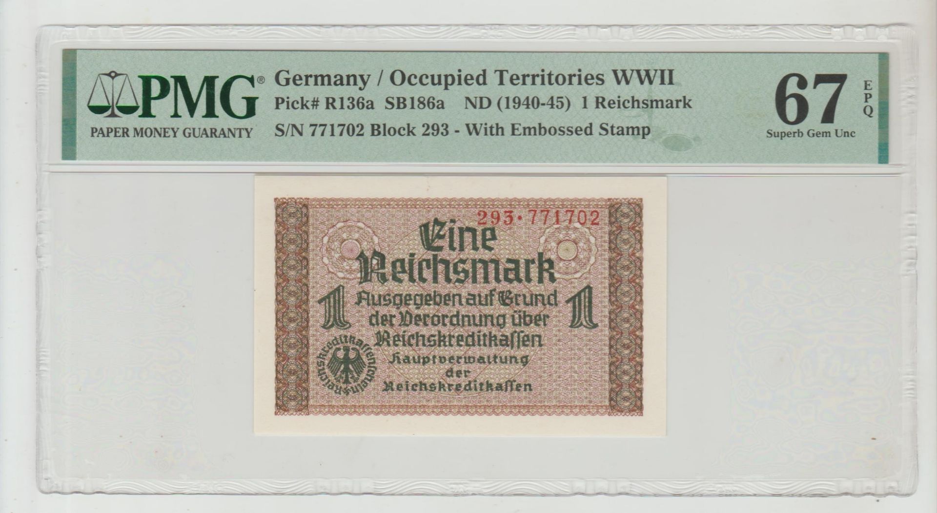 Germany, 1 Reichsmark, 1945 year