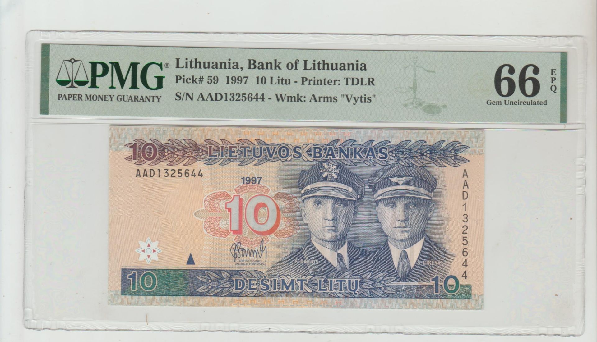 Lithuania, 10 Litu, 1997 year