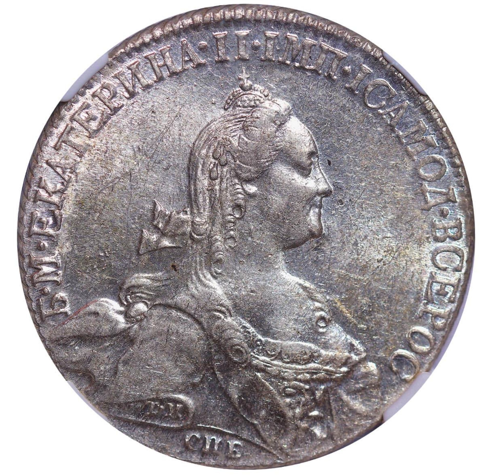 Russian Empire, 1 Rouble, 1776 year, SPB-YaCh, TI, NGC, AU 58 - Bild 2 aus 3