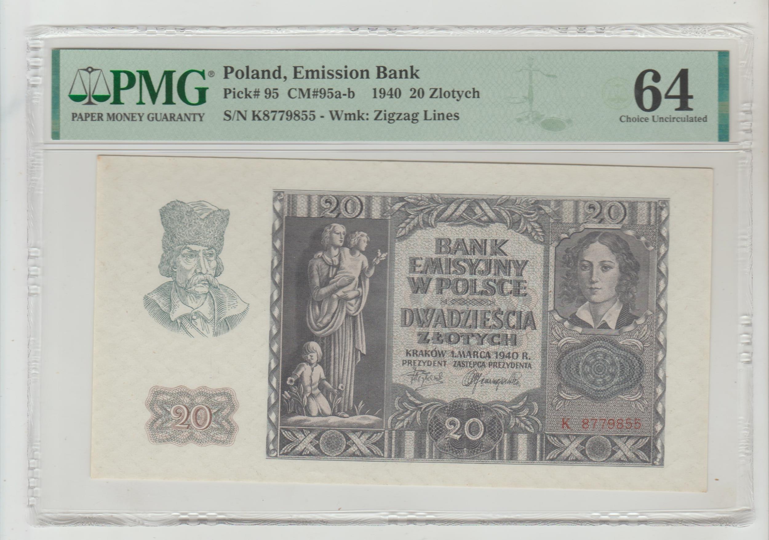 Poland, 20 Zlotych, 1940 year