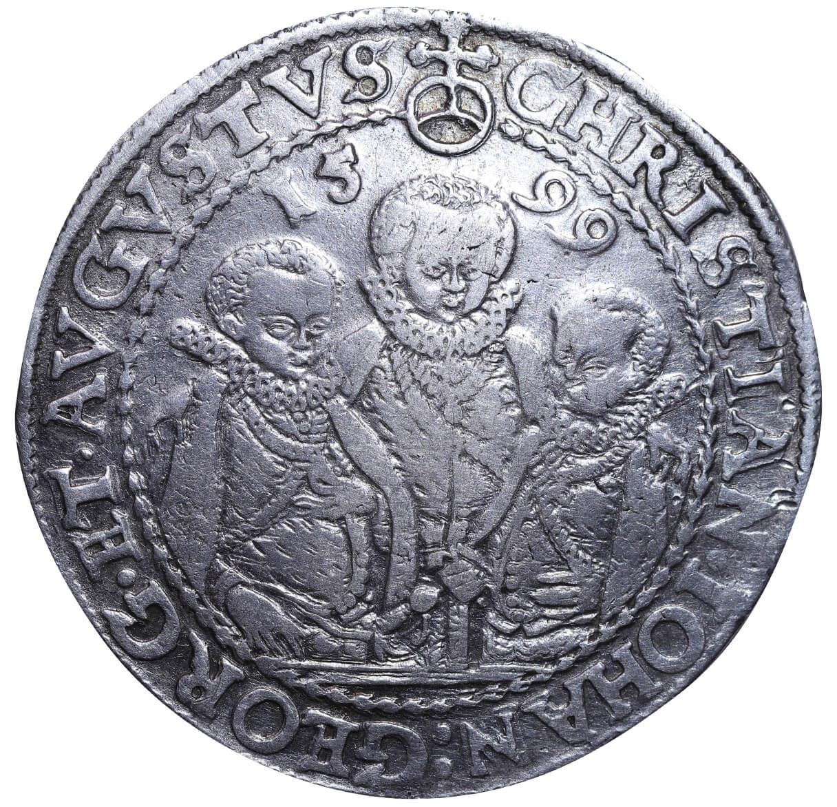 Electorate of Saxony, 1 Thaler, 1599 year, HB - Image 2 of 3
