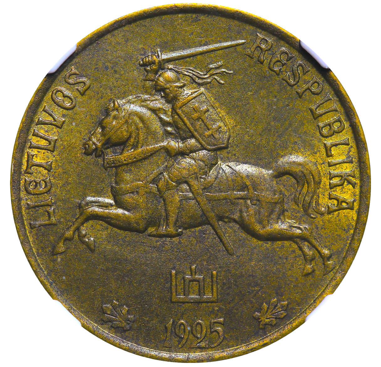 Lithuania, 50 Centu, 1925 year, NGC, MS 63 - Image 2 of 3