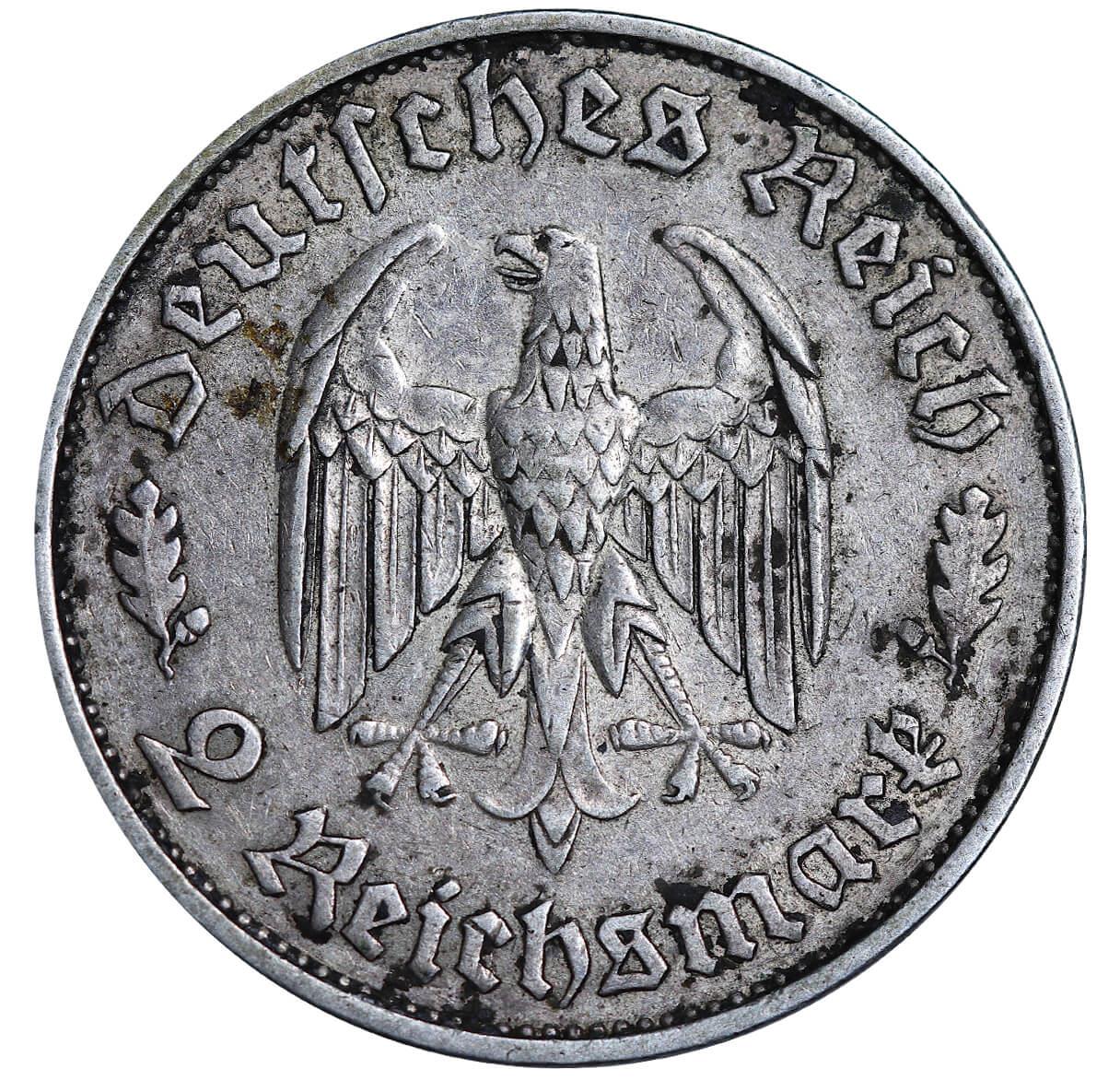Germany, 2 Reichsmark, 1934 year, F, 175th Anniversary of Friedrich Schiller's Birth - Image 3 of 3