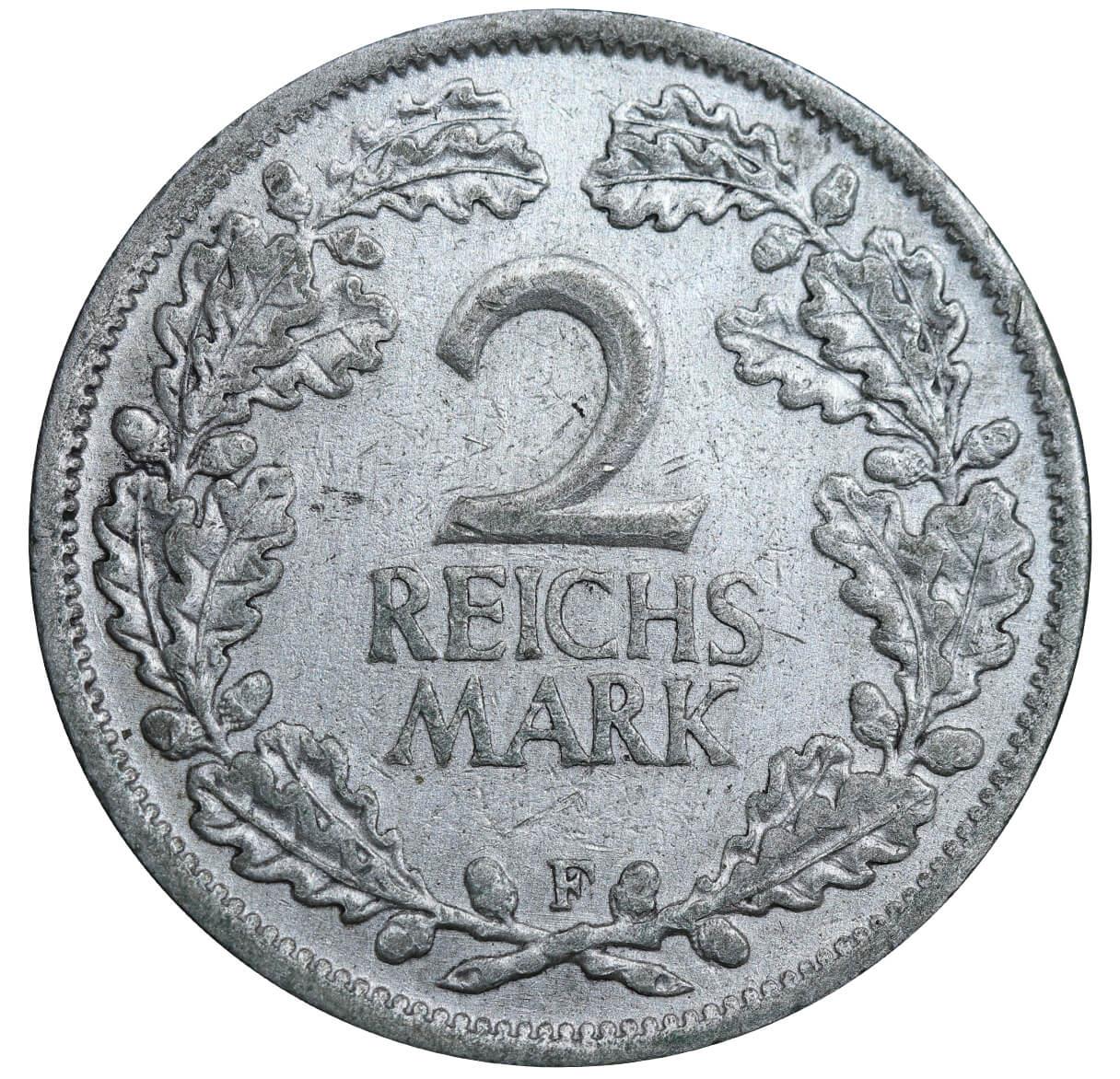 Germany, 2 Reichsmark, 1926 year, F - Image 2 of 3