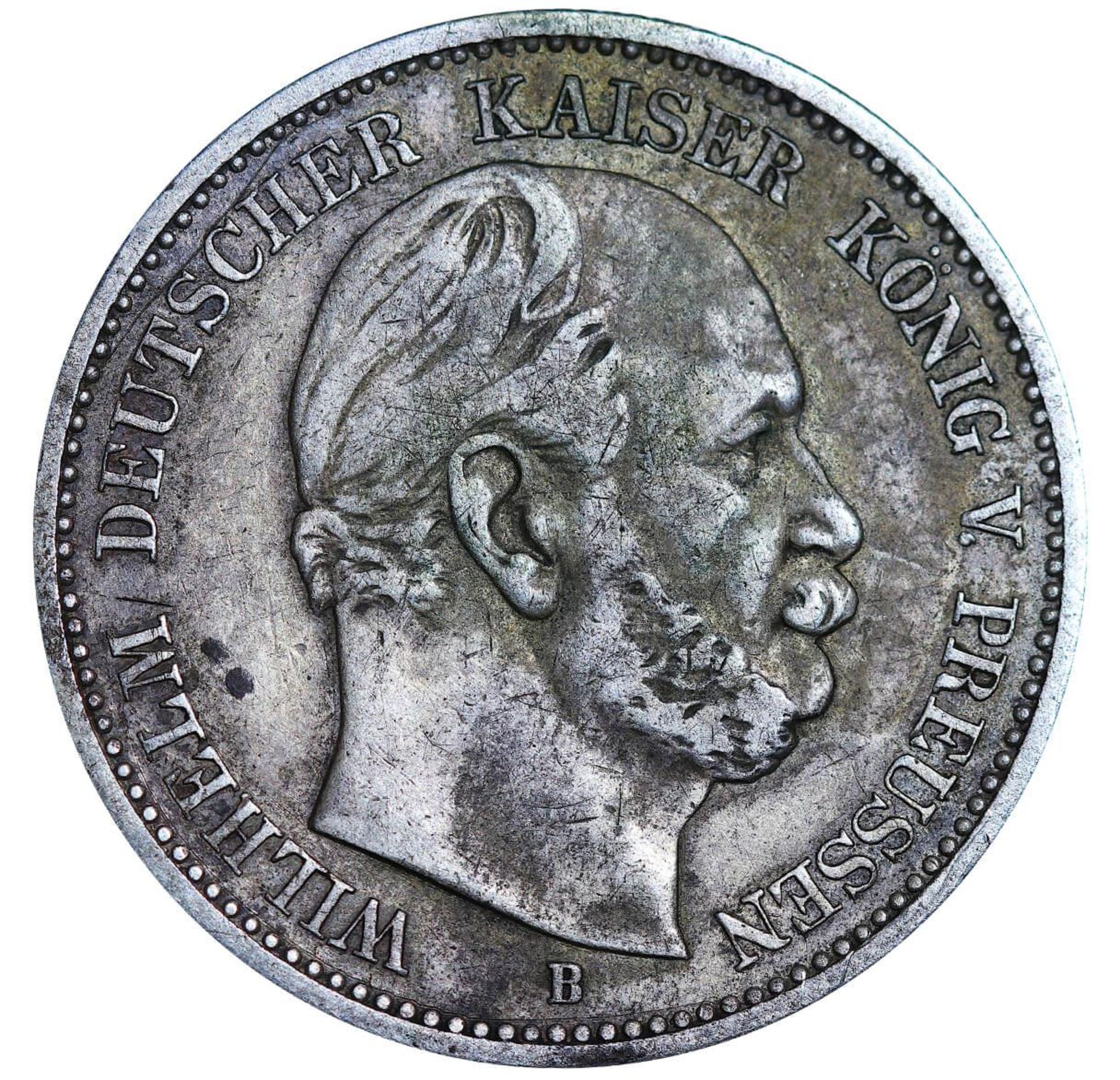 Kingdom of Prussia, 2 Marks, 1877 year, B - Image 2 of 3