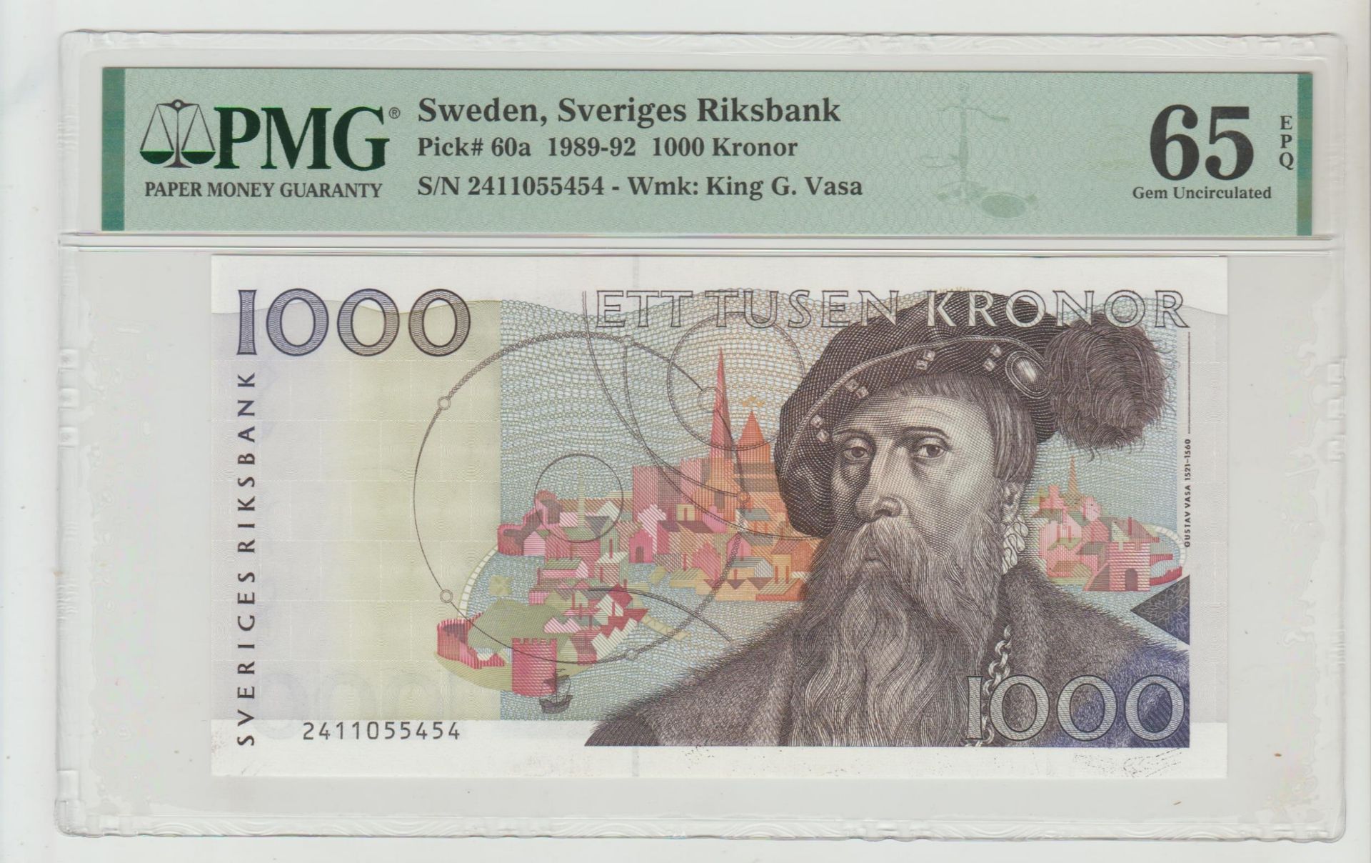 Sweden, 1000 Kronor, 1989 year