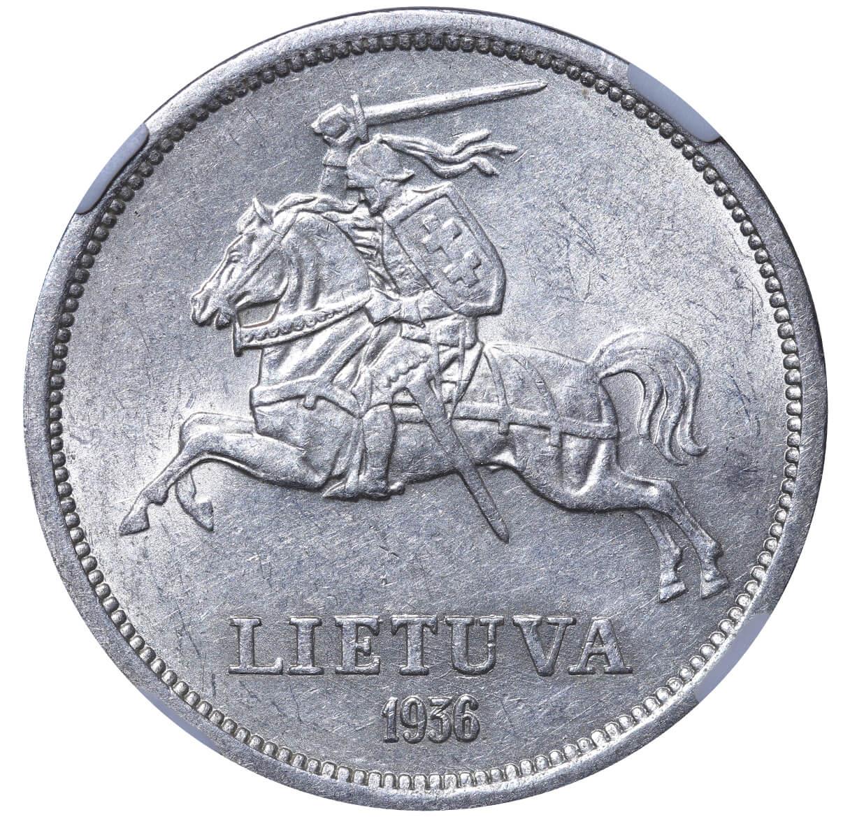 Lithuania, 5 Litai, 1936 year, MS - Bild 3 aus 3