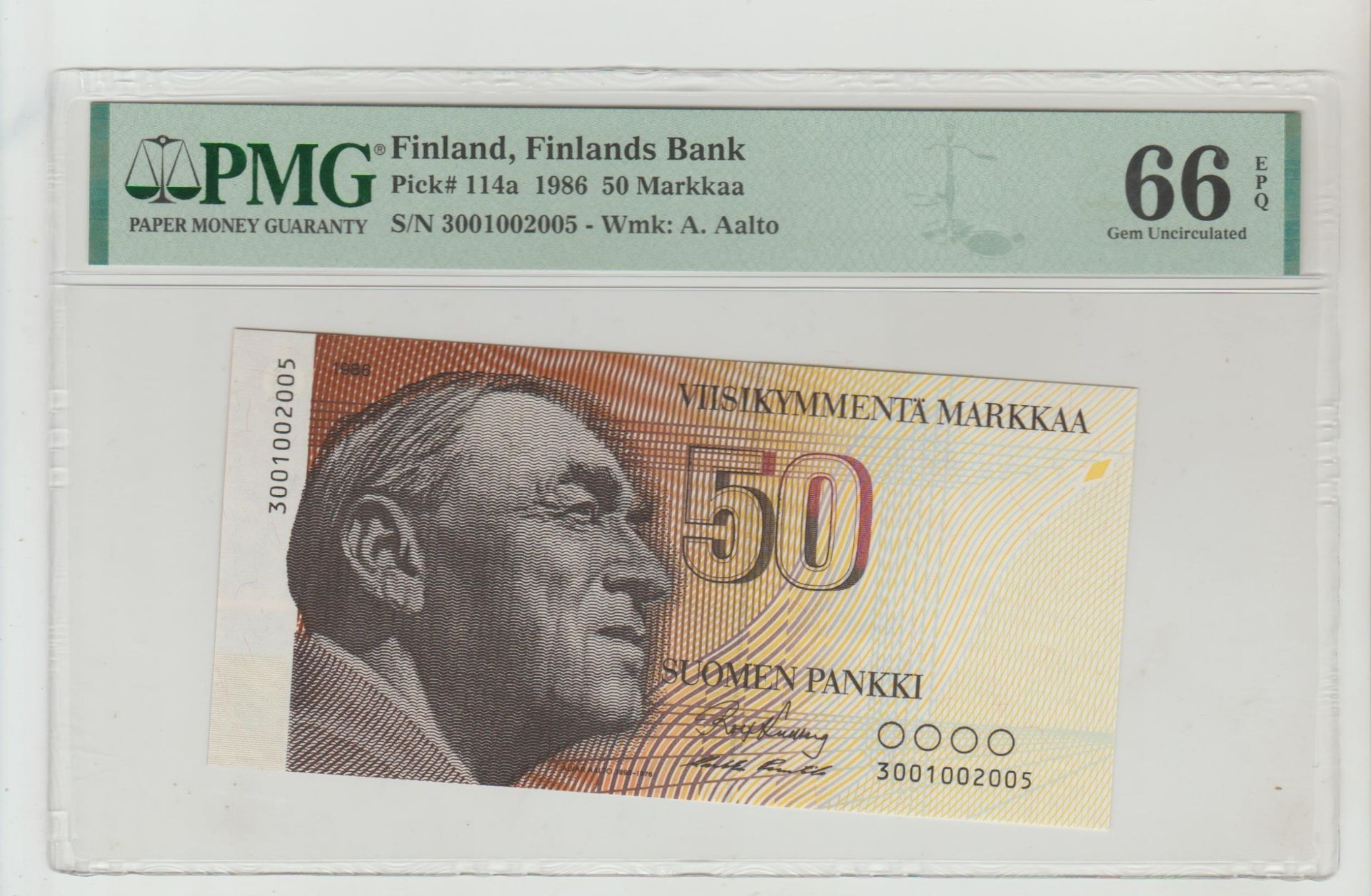 Finland, 50 Markkaa, 1986 year