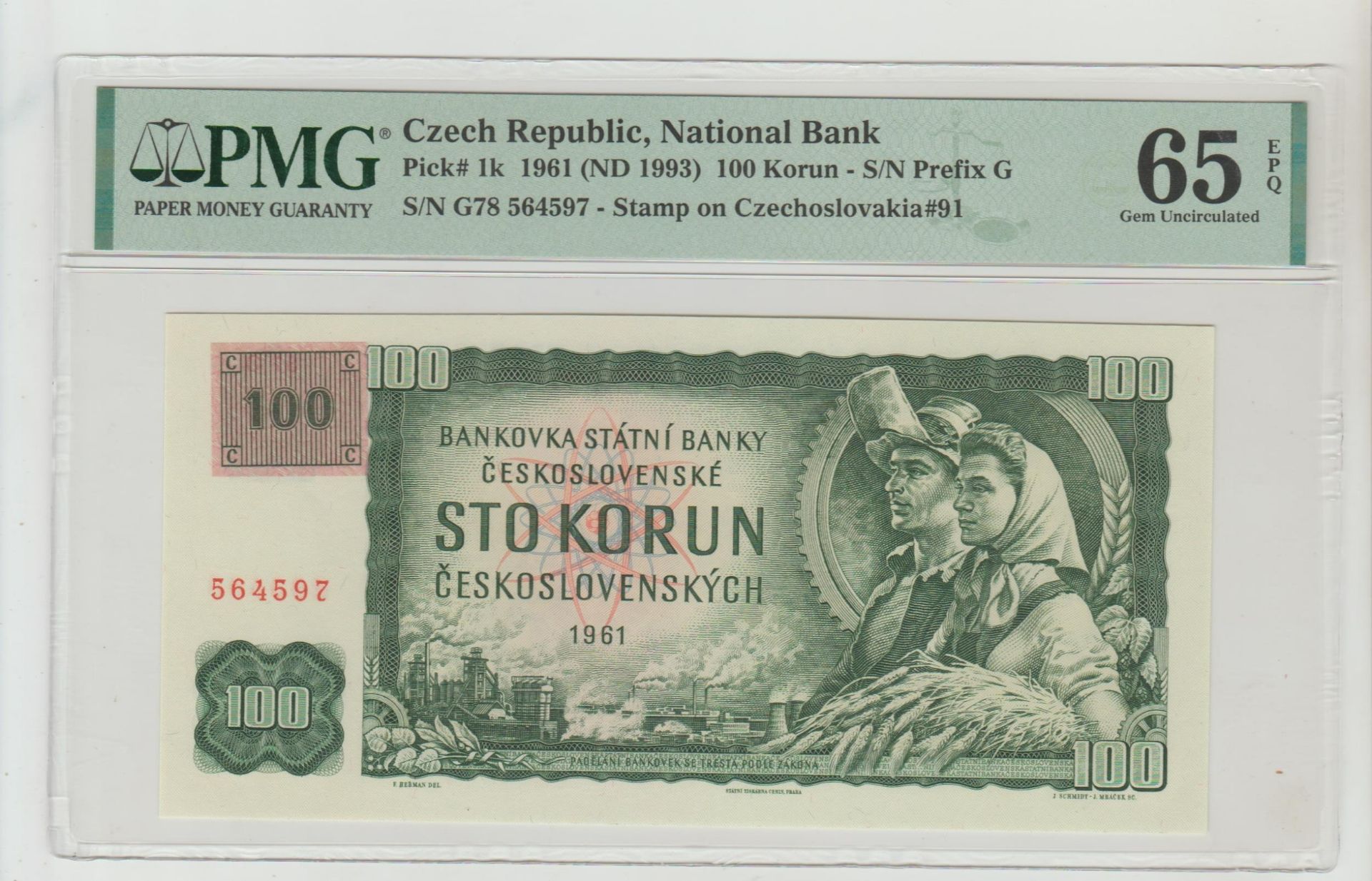 Czech Republic, 100 Korun, 1961 year