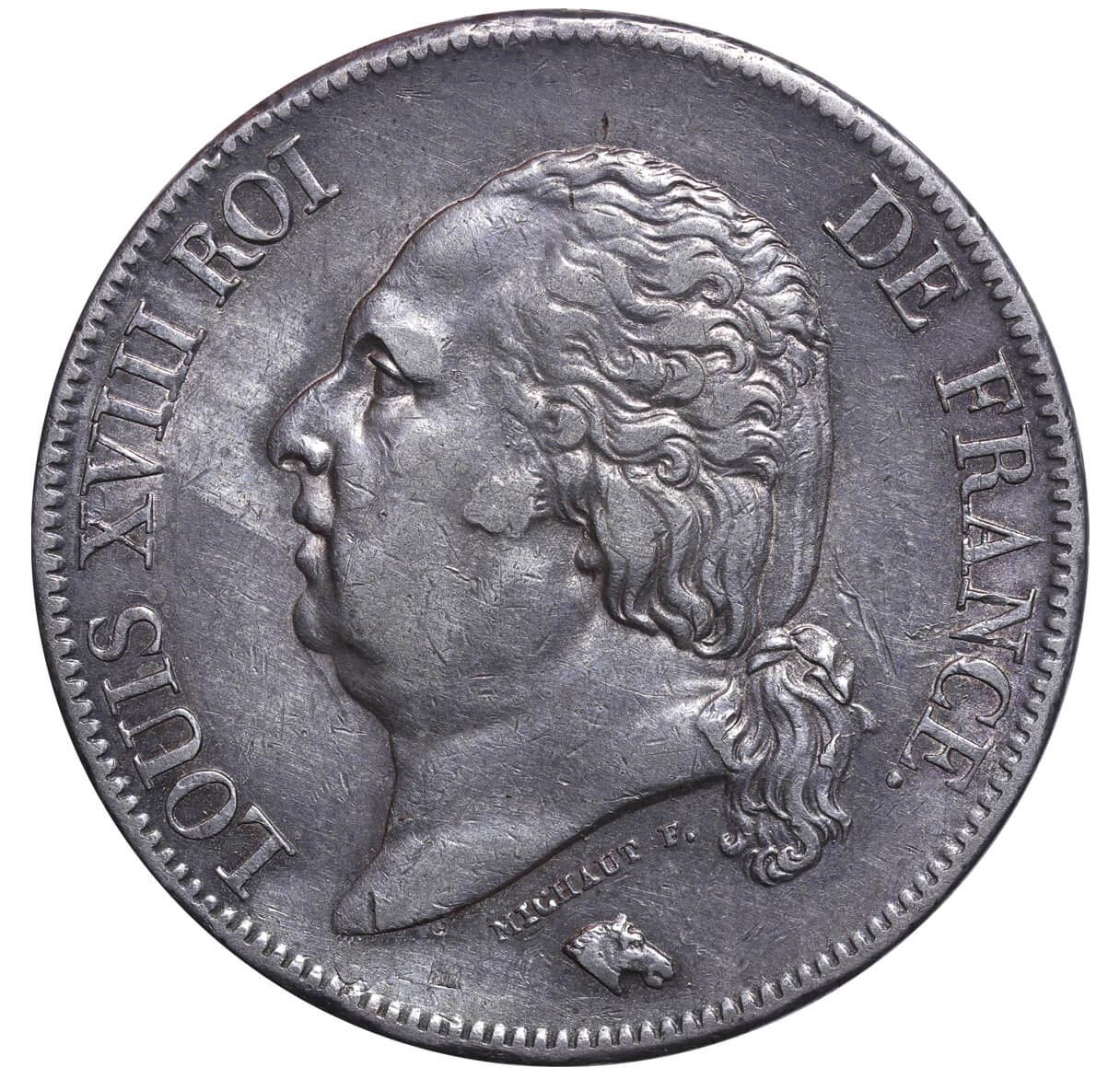 France, 5 Francs, 1824 year, A - Image 2 of 3